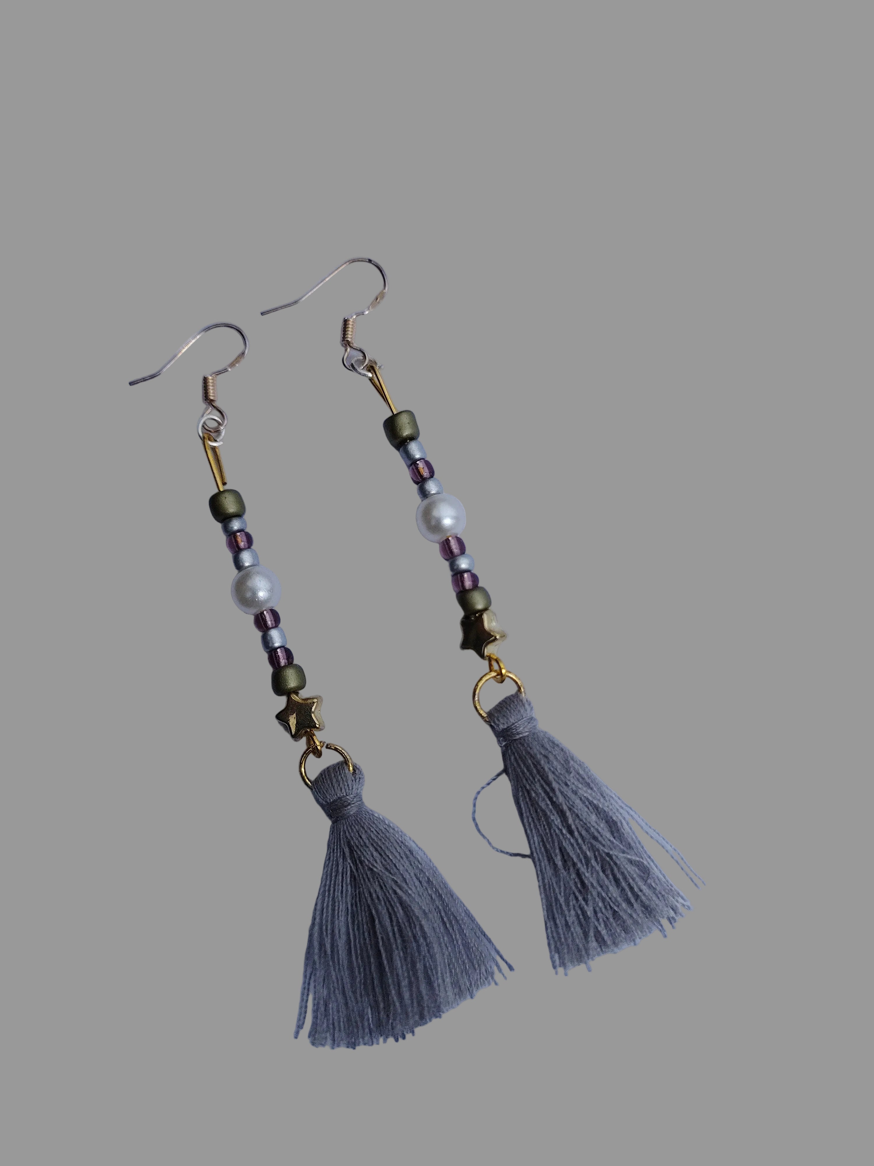 Boucles d'oreilles " Astrale Grisée "