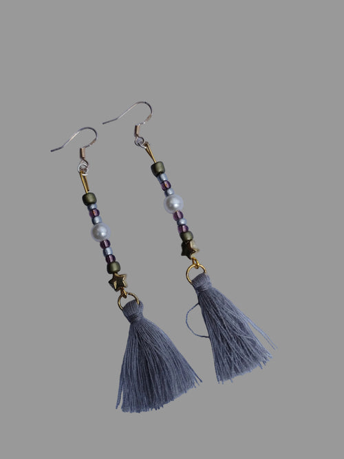 Boucles d'oreilles " Astrale Grisée "