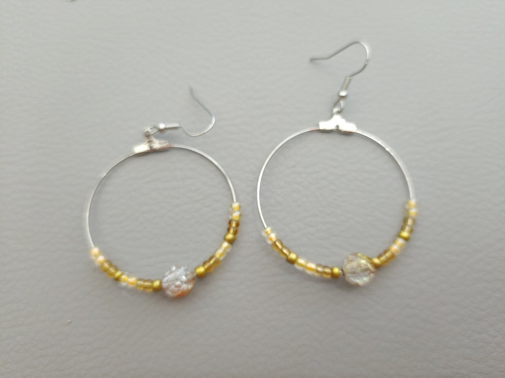 Boucles d'oreilles " Perles Solaires"