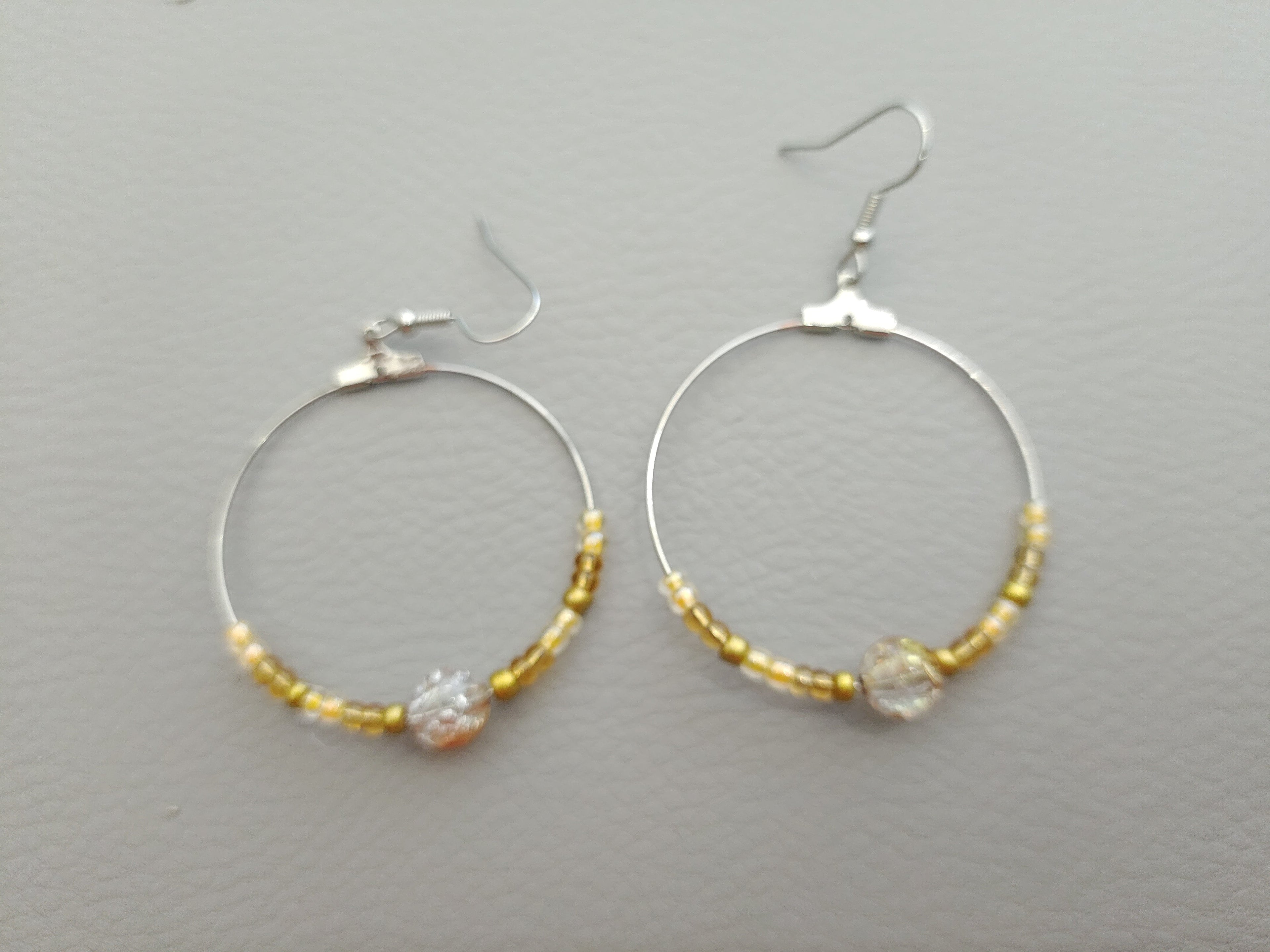 Boucles d'oreilles " Perles Solaires"