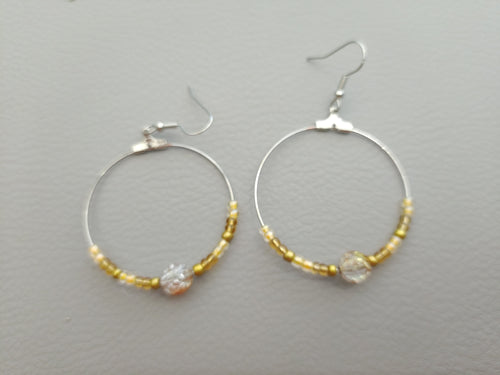 Boucles d'oreilles " Perles Solaires"