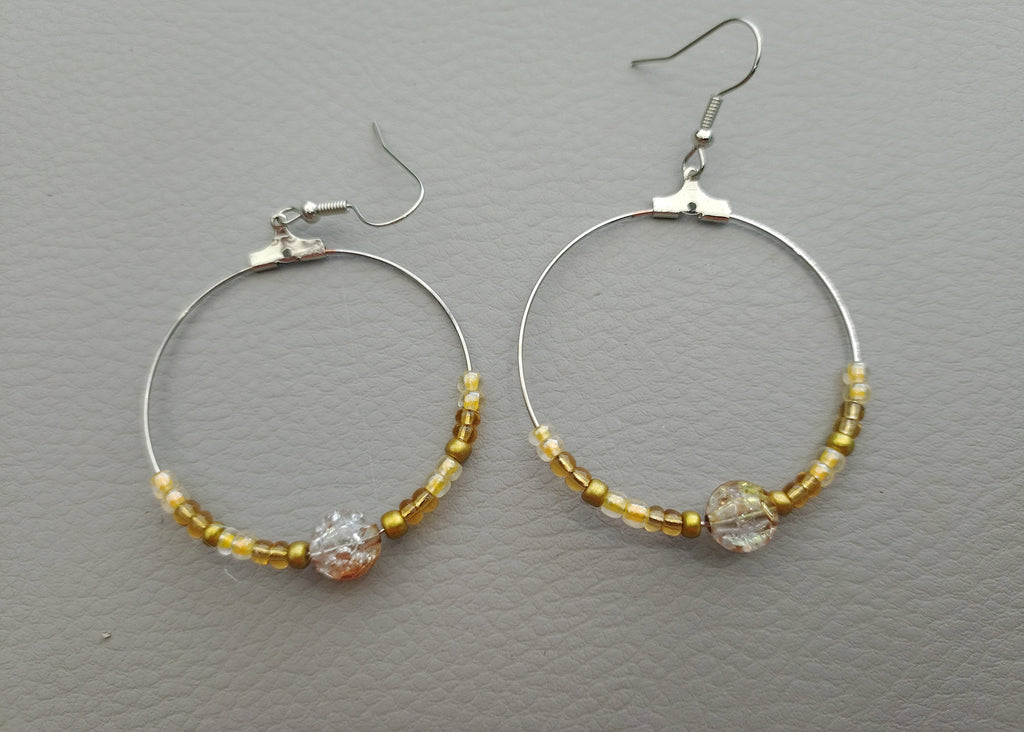 Boucles d'oreilles " Perles Solaires"